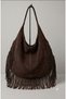 Western Drop Tassel Detailed Real Suede Women's Bag - 3