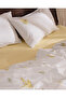Yvette Double 100% Cotton Ranforce Printed Elastic Sheet Duvet Cover Set - Yellow - 3