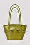 Green Women's Patent Leather Look Bow Detailed Long Strap Shoulder Bag