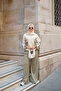 Women's Double Color Elastic Waist Suit Green - 4