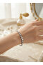 Square Zircon Stone Silver Color Brass Waterway Bracelet - 2