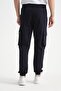 Navy Blue Men's Cargo Pocket Jogger with Elastic Waist at the Bottom - 5