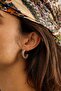 Beige Mineli Gold Hoop Earrings - 6