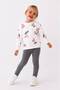 Girl's Cherry Patterned Leggings Top and Bottom Set - 2