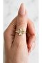Flower Patterned Adjustable Women's Ring Jewelry Model Stylish Jewelry Steel Look - 3