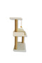 82 cm White Cat Scratching Post with Terrace - 6
