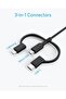 كابل من أنكر بطول 3 قدم نوع USB ثلاثة في واحد متوافق مع الهواتف الذكية - 2