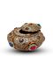 Amicus Gemma – Handcrafted Bone Artifact Jewel Box | Natural Bone Exterior, Gemstone Inlay | Artisan Keepsake & Collector's Art