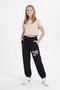 3 İplik Girl's 3-Piece Printed Double Pocket Sweatpants - 2