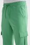Green Men's Cargo Pocket Sweatpants with Elastic Waistband - 4