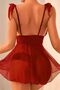 Polka Dot Mini Transparent Nightgown - 2