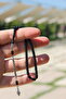 Tasseled 4*7 Mm. Cutting Model Black Crimped Amber Prayer Beads in Various Sizes - 2