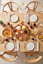 7-Compartment Premium Acacia Wood Flower and Heart Presentation Plate 30 cm Breakfast Deli Serving Plate, Board - 3