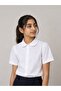 Girls Short Sleeve Collared Shirt- White
