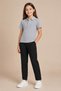Children's Unisex Polo Collar Short Sleeve 100% Cotton Basic T-Shirt Casual Top Wear 2-14 Years - 2