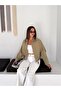 Women's Zippered Off-Shoulder Oversized Bomber Jacket - 8