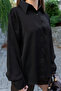 Women's Black Classic Satin Shirt (100% Satin Fabric) - 2