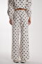 Women's Polka Dot Stripe Detail Trousers - 3