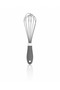 Kitchen Whisk with Silicone Scraper – Wire Whisk with Ergonomic Handle, for Eggs, Cream, Cake, and Dough