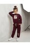 Girl's Winter 3-Strand Printed Printed Tracksuit Set for Ages 5-6-7-8-9-10-11-12-13