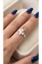 Flower Patterned Adjustable Women's Ring Jewelry Model Stylish Jewelry Steel Look - 3
