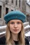 Women's Painter Angora Beanie with Pearl