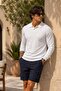 Men's Young Normal Size Woven White Sweater