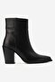 Wanise Women's Genuine Leather Pointed Toe Boots Black - 2