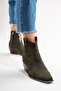 Worpen Women's Genuine Leather Western / Cowboy Boots Khaki Suede - 7