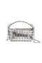 Silver Staple Detailed Chain Strap Women's Shoulder & Crossbody Bag Zb003