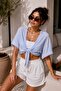 Muslin Lace Short Tie-Up Bolero My2786 - 3