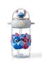 Fenomen Stich 1St Quality 500 ml Water Bottle with Carrying Strap – with Straw, Character Figures, Leak-Proof Children's Water Bottle Stich Water Bottle - 2