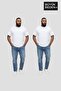 Big Size Men's Regular Fit Basic Crew Neck 2'Li T-Shirt Set 3Xl-6Xl Spr26Bts510+2