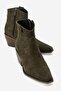 Worpen Women's Genuine Leather Western / Cowboy Boots Khaki Suede