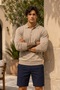 Men's Young Normal Size Woven Cream Sweater - 4