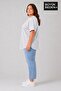 Süperlife Large Size Women's Crew Neck Basic Oval Skirt Detailed 3Xl-6Xl Long Tunic Spr26Btsk502 - 2