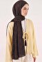 Halka Pattern Jacquard Shawl 100 - Brown - 2