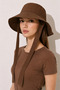 Women's Floral Patterned Tie-Up Bucket Hat – Beach Hat, Sun Protection, Compatible with Sun Hats - 2