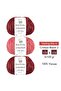 Darling Mix 6 - 100% Viscose Yarn 3-Color Combination – Crimson Bloom 2 – 3 X 100 g