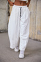 Women's Trousers with Detailed Design and Hem Stitching - 4