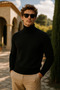 Men's Winter Slim Fit Black Sweater