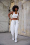 Women's Baguette Pants with Sewing Detail - 5