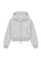 Embroidered Cropped Zip Hoodie That Can Be Worn in All Seasons