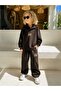 Unisex Stay Kind Printed High Collar Loose Oversize Tracksuit Set - 4