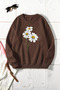 Unisex Printed Crew Neck Sweatshirt