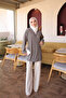 Smoked Double-Breasted Collar Side-Tie Summer Kimono Tunic - 3