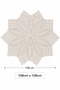Handmade Number 50 Cotton Thread Lace Tablecloth - 108X108 cm Star Shaped - 2