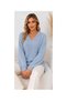 Asez Boutique V-Neck Bearded Knitwear Sweater Long Sleeve Soft Textured Comfortable Fit - 3