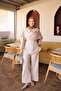 Stone Shawl Detailed Tunic and Trousers Set