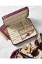 Jewelry Box Organizer Travel Case Necklace Ring Earring Organizer Leather Purple 22Cmx17Cm - 2